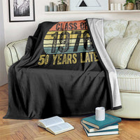 Class of 1976 50 Years Later Throw Blanket Retro Sunset Graduation Birthday 50th Milestone