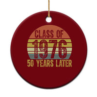 Class of 1976 50 Years Later Ceramic Ornament Retro Sunset Graduation Birthday 50th Milestone