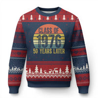 Class of 1976 50 Years Later Ugly Christmas Sweater Retro Sunset Graduation Birthday 50th Milestone