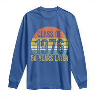 Class of 1976 50 Years Later Long Sleeve Shirt Retro Sunset Graduation Birthday 50th Milestone