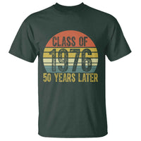 Class of 1976 50 Years Later T Shirt Retro Sunset Graduation Birthday 50th Milestone