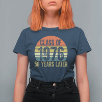 Class of 1976 50 Years Later T Shirt For Women Retro Sunset Graduation Birthday 50th Milestone