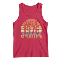 Class of 1976 50 Years Later Tank Top Retro Sunset Graduation Birthday 50th Milestone