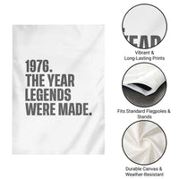 1976 The Year Legends Were Made Garden Flag Minimalist Retro 50th Birthday