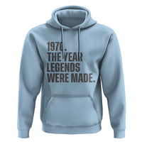 1976 The Year Legends Were Made Hoodie Minimalist Retro 50th Birthday