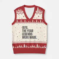 1976 The Year Legends Were Made V-Neck Knit Sweater Vest Minimalist Retro 50th Birthday