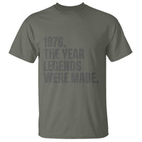 1976 The Year Legends Were Made T Shirt Minimalist Retro 50th Birthday