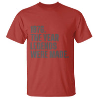1976 The Year Legends Were Made T Shirt Minimalist Retro 50th Birthday