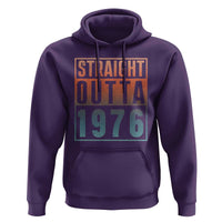 Straight Outta 1976 Hoodie Funny 50th Birthday Retro Neon Gradient Effect Printing