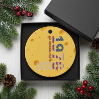 Vintage 1976 All Original Parts Ceramic Ornament Patriotic US Flag 50th Birthday Gift