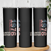 Vintage 1976 All Original Parts Skinny Tumbler Patriotic US Flag 50th Birthday Gift