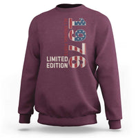 Vintage 1976 All Original Parts Sweatshirt Patriotic US Flag 50th Birthday Gift