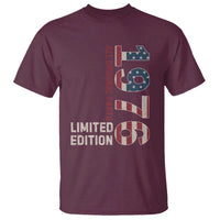 Vintage 1976 All Original Parts T Shirt Patriotic US Flag 50th Birthday Gift