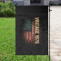 Vintage 1976 Distressed American Flag Garden Flag Patriotic 50th Birthday Graphic