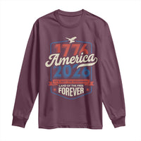 America 250th Anniversary 1776 to 2026 Long Sleeve Shirt Land Of The Free Patriotic Gift