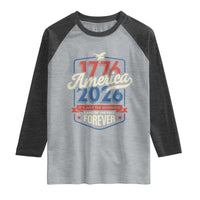 America 250th Anniversary 1776 to 2026 Raglan Shirt Land Of The Free Patriotic Gift