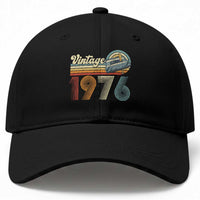 Vintage Sunset 1976 Retro Cassette Baseball Cap Mechanical Dial Tech Nostalgia 50th Birthday