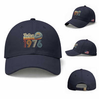 Vintage Sunset 1976 Retro Cassette Baseball Cap Mechanical Dial Tech Nostalgia 50th Birthday