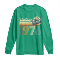 Vintage Sunset 1976 Retro Cassette Long Sleeve Shirt Mechanical Dial Tech Nostalgia 50th Birthday