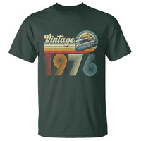 Vintage Sunset 1976 Retro Cassette T Shirt Mechanical Dial Tech Nostalgia 50th Birthday