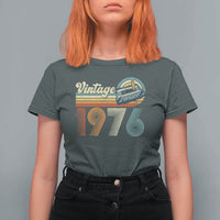Vintage Sunset 1976 Retro Cassette T Shirt For Women Mechanical Dial Tech Nostalgia 50th Birthday