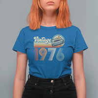 Vintage Sunset 1976 Retro Cassette T Shirt For Women Mechanical Dial Tech Nostalgia 50th Birthday