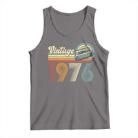 Vintage Sunset 1976 Retro Cassette Tank Top Mechanical Dial Tech Nostalgia 50th Birthday