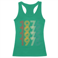 Retro 1976 Multi Line Neon Pop Typography Racerback Tank Top Vintage 50th Birthday Gift