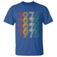 Retro 1976 Multi Line Neon Pop Typography T Shirt Vintage 50th Birthday Gift