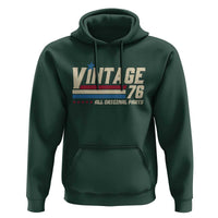 Vintage 76 All Original Parts Hoodie Retro Stripe Patriotic 50th Birthday