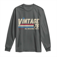 Vintage 76 All Original Parts Long Sleeve Shirt Retro Stripe Patriotic 50th Birthday