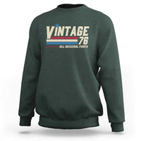 Vintage 76 All Original Parts Sweatshirt Retro Stripe Patriotic 50th Birthday
