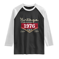 Vintage Classic 1976 Limited Edition Raglan Shirt Luxury Retro Milestone Birthday
