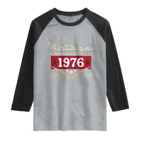 Vintage Classic 1976 Limited Edition Raglan Shirt Luxury Retro Milestone Birthday
