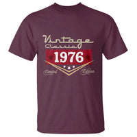 Vintage Classic 1976 Limited Edition T Shirt Luxury Retro Milestone Birthday