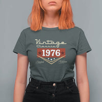 Vintage Classic 1976 Limited Edition T Shirt For Women Luxury Retro Milestone Birthday