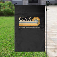 Gen X We Made Whatever An Emotion Garden Flag Vintage Retro 70s Rainbow Graphic