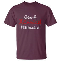 Gen X Xennial Millennial T Shirt Micro Generation Retro Typography Graphic
