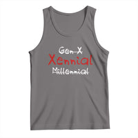 Gen X Xennial Millennial Tank Top Micro Generation Retro Typography Graphic