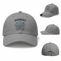 Xennial Definition 1977 to 1985 Baseball Cap Vintage Dictionary Style Graphic