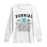 Xennial Definition 1977 to 1985 Long Sleeve Shirt Vintage Dictionary Style Graphic