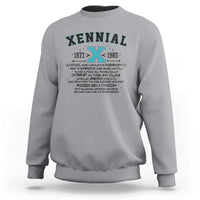 Xennial Definition 1977 to 1985 Sweatshirt Vintage Dictionary Style Graphic