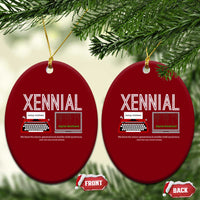 Xennial Typewriter and Computer Screen Ceramic Ornament Analog Childhood Digital Adulthood