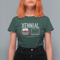 Xennial Typewriter and Computer Screen T Shirt For Women Analog Childhood Digital Adulthood