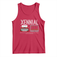 Xennial Typewriter and Computer Screen Tank Top Analog Childhood Digital Adulthood