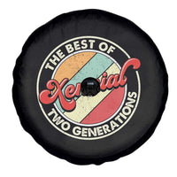 Xennial The Best of Two Generations Spare Tire Cover Retro Sunset Vintage 70s Graphic