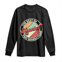 Xennial The Best of Two Generations Long Sleeve Shirt Retro Sunset Vintage 70s Graphic