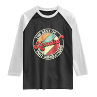 Xennial The Best of Two Generations Raglan Shirt Retro Sunset Vintage 70s Graphic