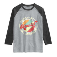 Xennial The Best of Two Generations Raglan Shirt Retro Sunset Vintage 70s Graphic