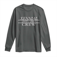Xennial Crew 1977 to 1983 Long Sleeve Shirt Minimalist Bold Typography Graphic